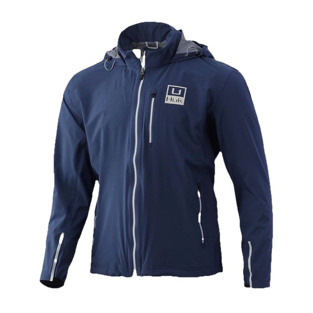 HUK Men's Sargasso Sea Pursuit Jacket Waterproof & Wind Resistant Zip Jacke SZ S